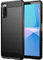 Folmecket Hülle für Sony Xperia 10 III, Karbonfaser, Kratzfest, stoßdämpfend, weiches TPU-Gummi, Schutzhülle für Xperia 10 III lite 6 Zoll (Xperia 10 III Schwarz)