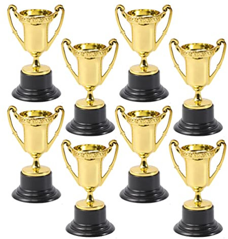 STOBOK 10 Stück Goldene Trophäenpokale Mini-Goldtrophäen Gewinnerpreis- Trophen für Partybevorzugungen Rewards Rewards Gewinnerpreisewettbewerbe für Kinder Erwachsene