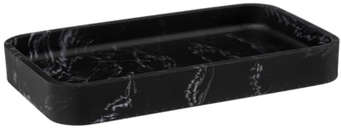 Plateau Rectangle Noir Lea, Noir