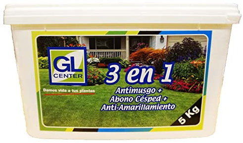 Peyca Abono 3 en 1, antimusgo, abono para cesped y Anti-amarillamiento 5kg - GL Center