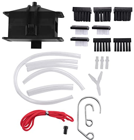 Xptieeck Kit de máquina de limpieza de cadena de motocicleta, herramienta limpiadora de engranajes para de motocicleta, dispositivo lubricante universal, color negro