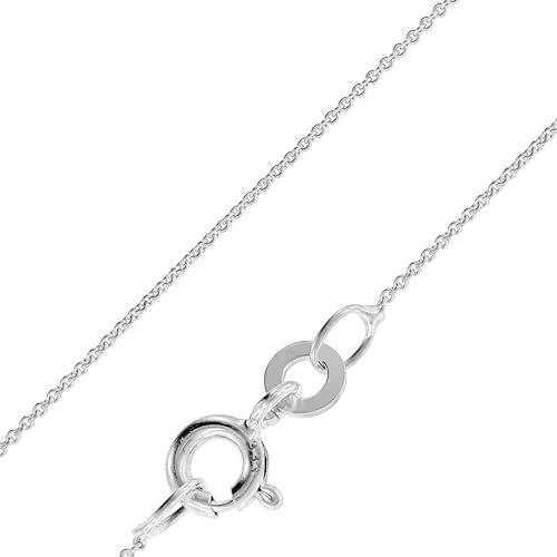 trendor Halskette Feine Ankerkette Weißgold 333 / 8K Breite 0,8 mm zeitloser Halsschmuck für Damen und Herren, elegante Geschenkidee, 68058-45 45 cm