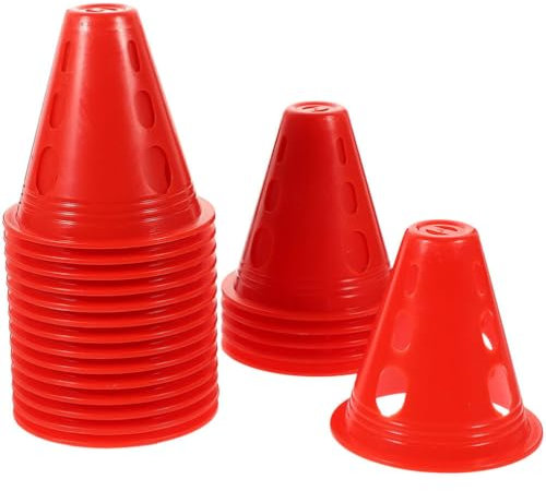 UPKOCH 40stücke Skating Marker Cones Für Roller Skating Und Sporttraining Stapelbare Winddichte Kunststoffmarkierungen Leuchtenden Farben Für Übungen Und Hindernisparcours