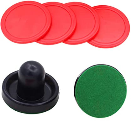 KOMBIUDA Spieltisch Airhockey-Pucks Und Schläger Ersatz-Pusher Für Tische Harz-Pucks Und Schieber Ersatz Für Airhockey-zubehör