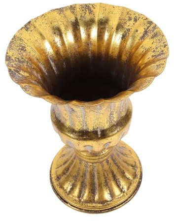 MUSISALY European Style Vase Roman Flowerpots Iron Flowerpot Easy to Carry Decorative