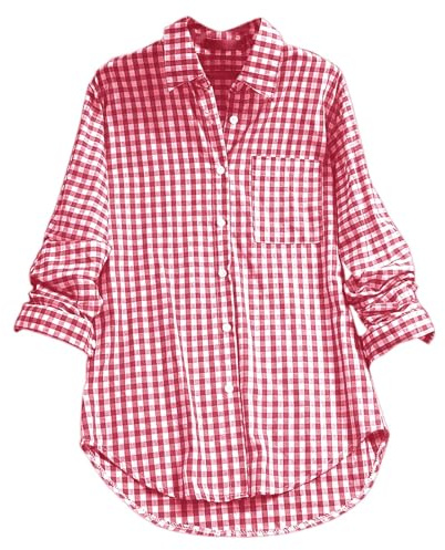 WVONIF Tunique Longue Femme ete t Shirt Allaitement Manches Longues Haut Femme Sexy ete Chemise Poignet Mousquetaire Top Crop Femme Blouse en Coton Leger Corset Femme Sexy Grande Taille (Red, L)