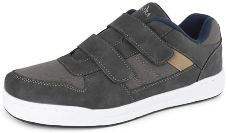 TIESTRA Men's Wide Fit Touch-Fastening Trainers, Breathable Mesh Shoes | Roomy wide-fit shape with an adjustable closure and lightweight mesh upper for everyday walking and casual wear.