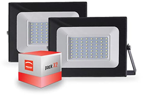 PEGASO - SET DI 2 FARO LED FLOODLIGHT - da esterno IP65-50W - FARI LED con LUCE BIANCA NATURALE 4000K - design ULTRASOTTILE - 4000 LUMEN