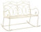 vidaXL Gartenbank Antik Sitzbank Eisenbank Metallbank Parkbank Gartenmöbel Terrassenbank Außenbank Terrassenmöbel Deko 104cm Eisen Antikes Weiß