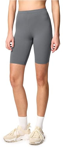 Merry Style Damen Sport Leggings kurz Sportleggings Radlerhose Sporthose aus Baumwolle MS10-200 (Grau, L)