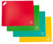 Intirilife 4x Schneidebretter flexible Schneidematte in bunten Farben - 37.8 x 30.2 cm - Größe mit Lebensmittelsymbol - Rutschfeste BPA-freie Küchenunterlage für jede Situation