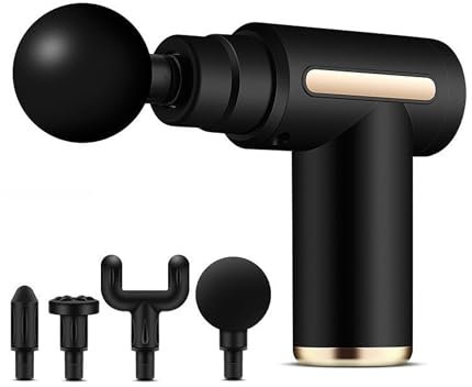 IndoTeam Massage Gun Deep Tissue – Portable Massager Gun with 5 Speeds – Muscle Massage Gun Hand Held Massager for Shoulder Body Back Relaxation – Muscle Percussion Massaging Handheld Muscle-Gun