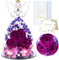FRFG Ewige Rose Engel Geschenke für Frauen, Engel Figur Geschenke für Mama, Muttertagsgeschenk, Muttertagsgeschenke für Mama, Geburtstagsgeschenk für Frauen Mutter Oma Geschenk (Lila)