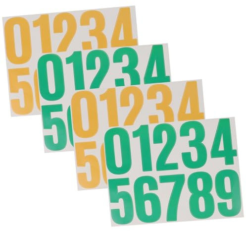 UKCOCO 4feuilles Autocollants Numériques Adhésifs Étanches Pour Boîte Aux Lettres De Chiffres Pour Adresse Poubelles Et Signalisation