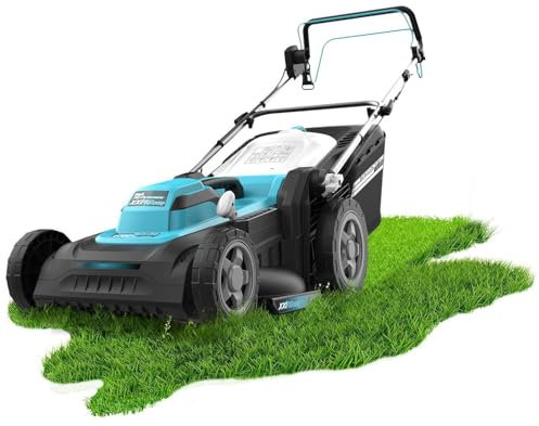 Cecotec Cortacésped de Cable Terrenator 460 Flex Z Auto. 2000W, Ancho de Corte 46cm, Propulsión Automática, Cambio Altura Sistema Z-Tech, 4in1 con Mulching, Ruedas Traseras XL, Tecnología BeltDrive