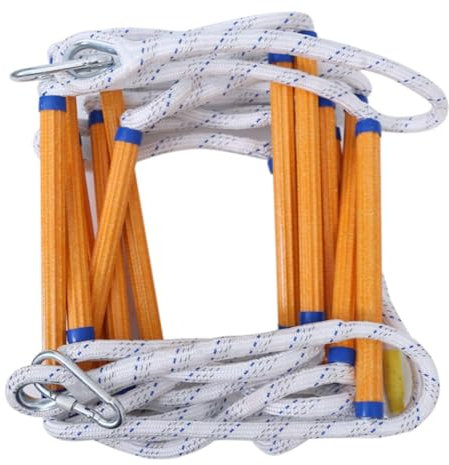 Escaleras de Escape de Incendios, Escalera de Cuerda portátil de Seguridad para emergencias, Escalera de Rescate de Escalada, Escalera de evacuación Multiusos de Nailon Suave, para Ventanas,