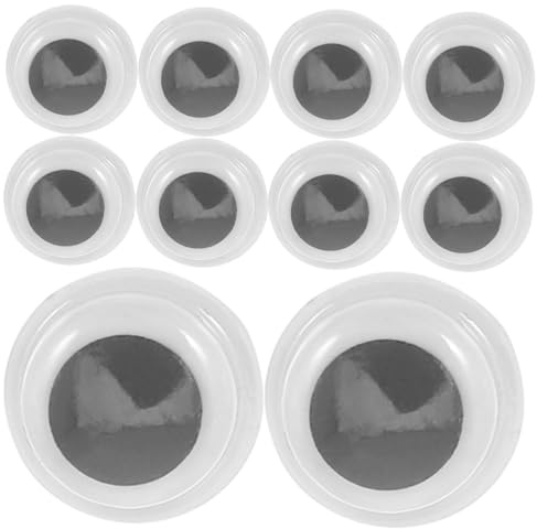 DOITOOL 500 Pezzi Occhi Mobili Adesivi Finti Occhietti Autoadesivi per Artigianato Fai da Te Scrapbooking e Progetti Creativi e Bianco Classico