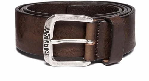 Replay Herren Gürtel aus Leder, Fade Tobacco 117 (Braun), 105