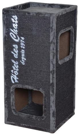 Ebi, Kratzbaum Trend Rockefeller 77, 36 x 36 x 77 cm, Anthrazit, Katze