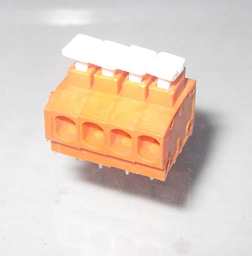 Davitu Terminals - 50PCS FS1.5 3.81 screwless terminals copper connector DG235 HB3.81 144RA spring terminal block - (Color: colorful-whitebutton, Pins: 3P)