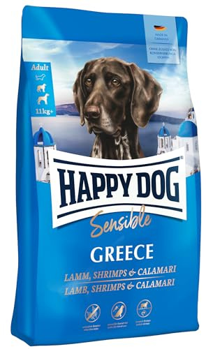 Happy Dog 60663 - Sensible Greece Lamm Shrimps Calamari - Trockenfutter für ausgewachsene Hunde - 11 kg Inhalt