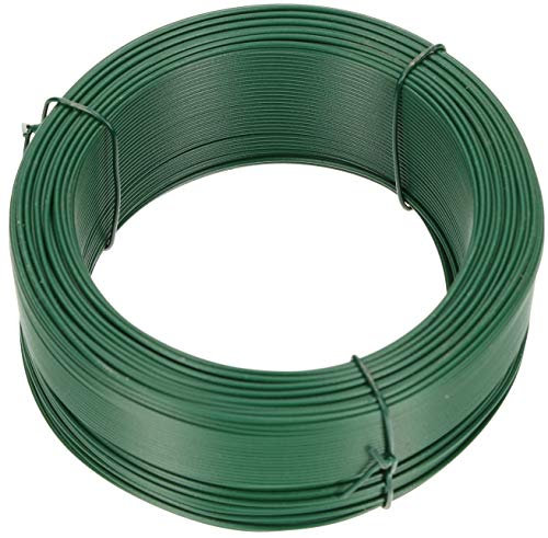 KOTARBAU® Rollo de Alambre de Acero plastificado con Acabado en Verde, Ø 1,2 mm - 100 m, Alambre de Atar Flexible para floristería o jardín, para Plantas trepadoras y hortalizas, Bricolaje