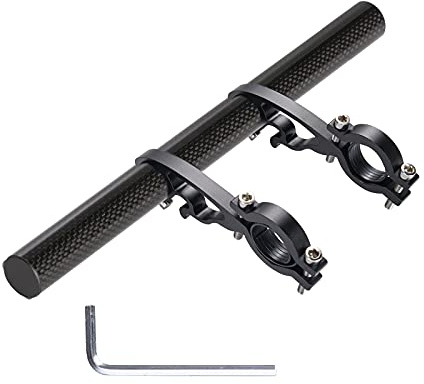 Yizhet Bike Handlebar Extension, 7.9 Carbon Tube Bicycle Handlebar Extender Multifunction Double Bike Handlebar Bracket Extender for Holding Bicycle Speedometer, GPS, Phone Mount Holder(20cm)