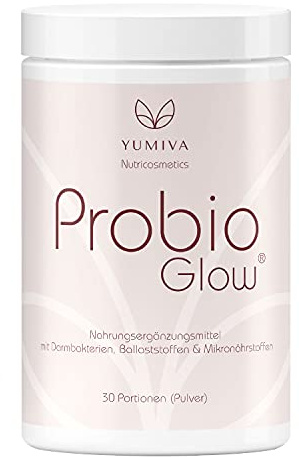 Kulturen Komplex ProbioGlow 21 Kulturen 30 Milliarden Bifidobakterien und Milchsäurebakterien resistente Stärke Typ 3, Akazienfasern, resist. Maisdextrin, Glutamin