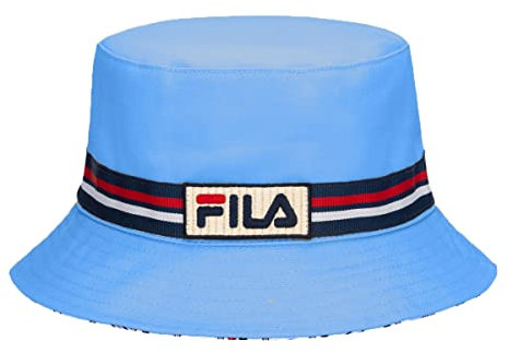 Fila Unisex Cotton Twill Reversible Bucket Hat (Cornflower Blue)