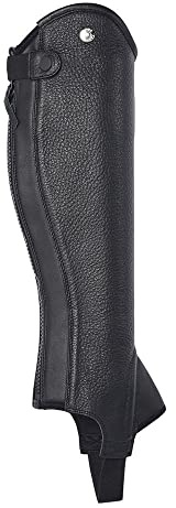 Dover Saddlery Ladies' Stay Tight Leather Half Chaps, Color: Black, Size: Xs