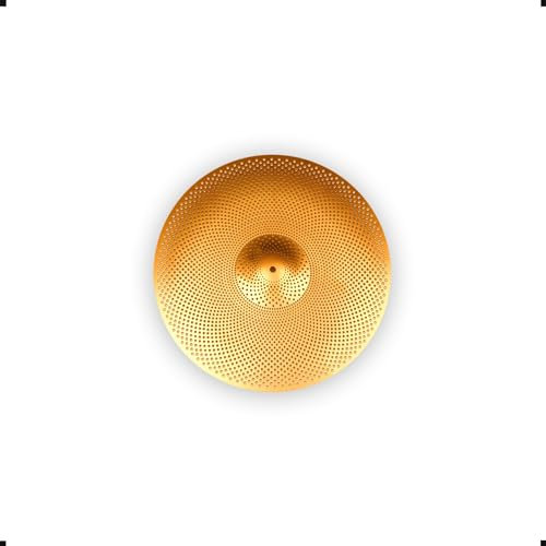 Low Volume 15,2 cm Splash Becken, leises Übungsstumm, leise, dünnes Splash-Becken für Schlagzeug-Set (Gold)