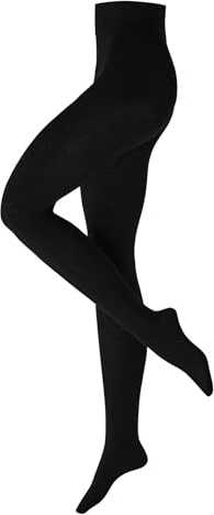 Burlington Cosy Cottage W Ti coton laine fantaisie 1 paire, Collants Femme, Noir Black 3000, 40-42
