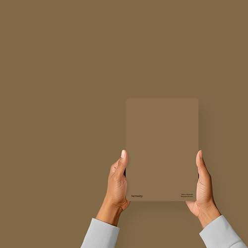 Hemway Mustard Brown Peel & Stick Sample Interior Paint | A5 Accurate Colour Swatch, Mess-Free Alternative to Paint Tester Pots, Easy To Use, Eco-friendly, for Kitchen Bathroom Living Room