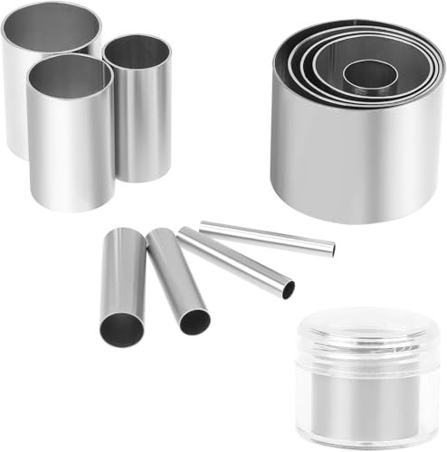 SHSHbuy Circular Ton Ausstecher,12 Stück Ausstechformen Ausstecher Rund Keksausstecher mit Aufbewahrungsbox Edelstahl Polymer Clay Ton Werkzeug für Kuchen Kekse DIY Küche Zubehör