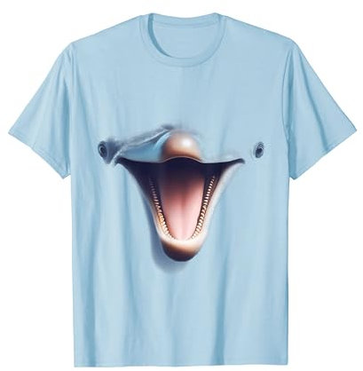 Visage de dauphin, costume amusant de dauphins d'esprit T-Shirt