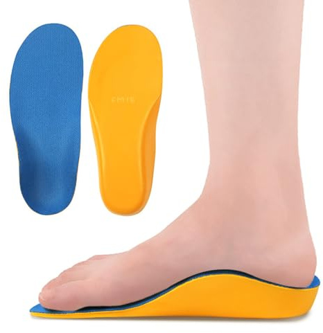 JSHshield Kids Inserts Plantillas Ortopédicas para Zapatos de Soporte de Arco Plantillas de Amortiguación de PU para Niños para Pies Planos Fascitis Plantar Pies Alivio del Dolor en El Talón