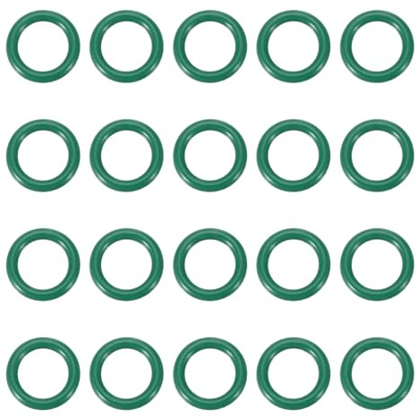 PATIKIL Anello O-Ring Gomma Fluorurata 9mm OD x 6mm ID x 1,5mm Larghezza, 20pz Sostituzione Guarnizione Tenuta FKM Metrica per Guarnizioni Idrauliche Valvole Tubi Rubinetti, Verde