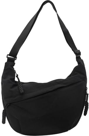 Genérico Bolso Bandolera Para Mujer, Media Luna Impermeable Bolso Bandolera Nylon Casual Ligero Bolsa Crossbody Mujer con correa de hombro ajustable para Viaje Compras Escuela Oficina