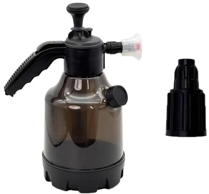 Jiuvaso Pulvérisateur à Mousse Manuel 3000 ML, Vaporisateur Automatique Multifonction pour pelouse, Jardin, Maison, Lavage de Voiture, Cour, Noir