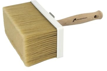 Wandprofi Deckenbürste, Professionelle Malerbürste mit Kunststoffkörper, Synthetischer Wandmischung, 170 x 70 mm, Buchenholzgriff, Metallhalter für Wand- und Deckenarbeiten