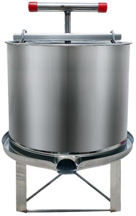 siduytin Honigpresse aus Edelstahl, Imkerausrüstung, tragbar, manuell, für die Bienenzucht, Honigschleuder, manuelle Bienenzuchtküche aus Edelstahl, Silber, Regulär