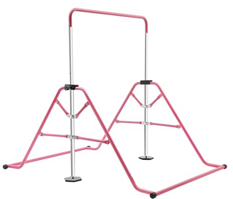 Fyssnn Barre de gymnastique stable pour enfants, barre de traction réglable en hauteur, barre de gymnastique autoportante pour l'intérieur et l'extérieur, barre de gymnastique pour la maison