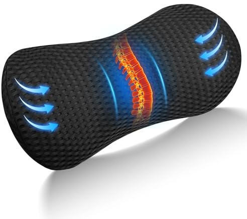 Samamoca Lumbar Support Pillow For Lower Back Pain Relief,Back Lumbar Support Cushion,Ergonomic Lumbar Support Pillow For Office Chair & Car Seat,Breathable Memory Foam Back Pillow