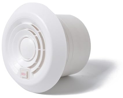 HORIALENCE Ventilatore da Tetto per Camper Silenzioso 12v a Forma di Fungo Bianco in Plastica, per Modifiche Rv e Veicoli Commerciali