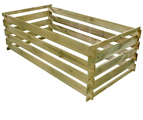 Festnight Komposter Gartenkomposter mit Stecksystem Kiefernholz Imprägniert 160x80x58 cm