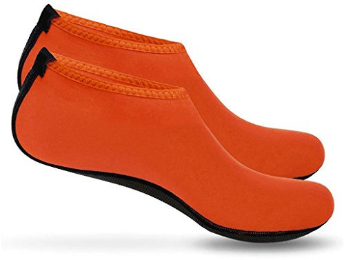 Boolavard Calzado deportivo acuático de secado rápido para yoga, sin cordones, para hombres, mujeres y niños, Orange, 35/36 EU