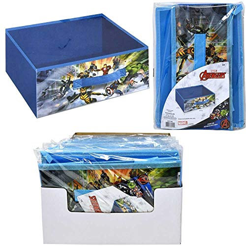 Marvel Avengers Spiderman Children's Collapsible Storage Toy Box with Handle (Small, Avengers)