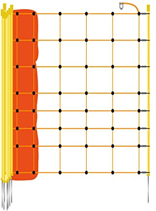 Gallagher Schafnetz/Schafzaun - 50 m / 90 cm Einzelspitze (gelb)
