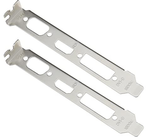 SG Store 2 unidades de soporte de perfil de altura completa para HDMI DVI VGA Video Tarjeta gráfica PC PC Componentes de repuesto 12 x 1,8 cm