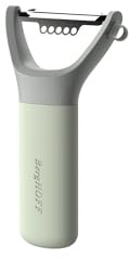 Berghoff Leo - Y-Schäler mit Zester Balance (ergonomischer Soft-Touch-Griff, aus recyceltem Kunststoff, scharfe Klinge) 3950419, Hellgrün
